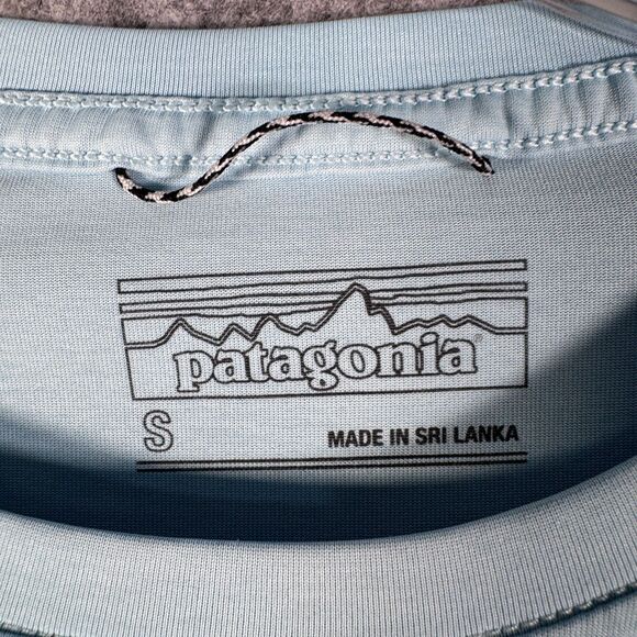 Patagonia T Shirt Mens Small Blue Capilene Cool Daily Graphic Defend Our Oceans - Picture 3 of 9